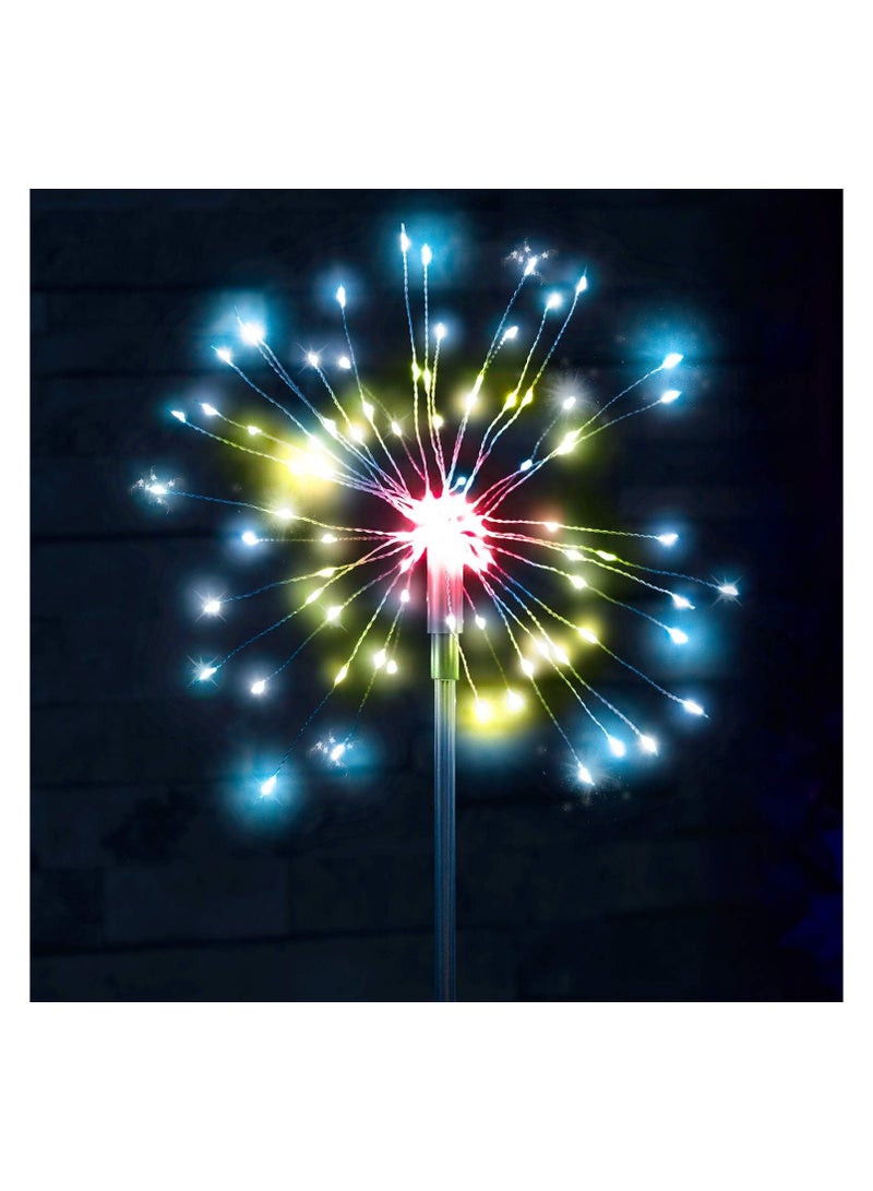 Generic Solar Powered 120 LED Firework Lights – Multi-Color Outdoor Garden Decoration, Waterproof Starburst Lighting for Yard, Patio & Pathway, Flexible DIY Design  - Image 4