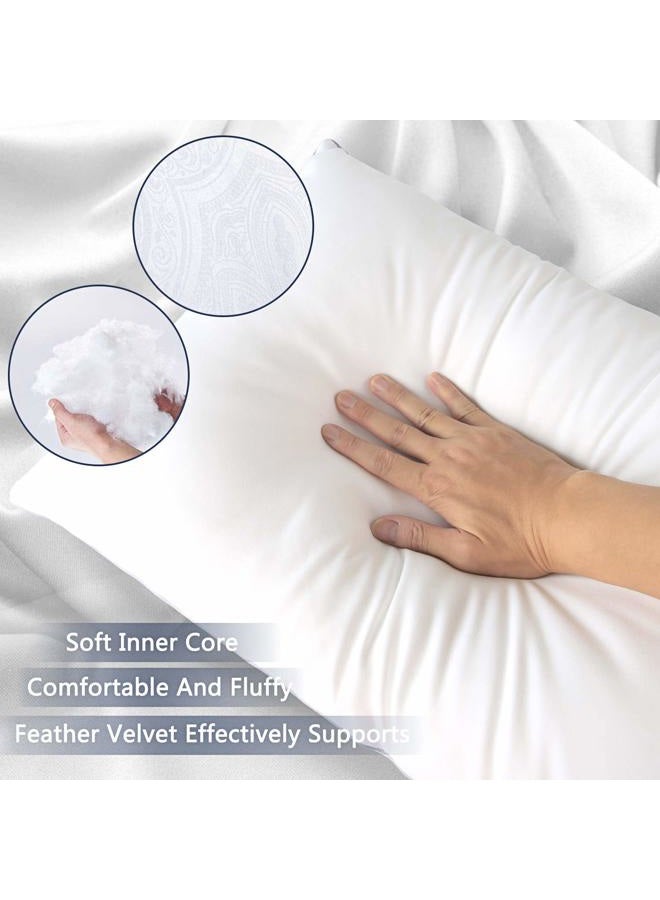 Hi Moon Bed Pillows for Sleeping 2 Pack,Queen Size Cooling Pillows Set of 2,Top-end Microfiber Cover for Side Stomach Back Sleepers - Image 3
