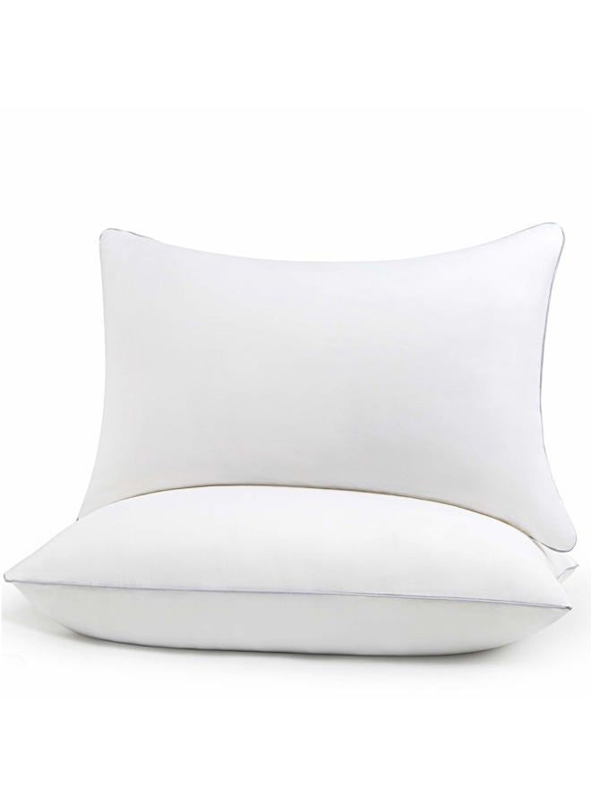 Hi Moon Bed Pillows for Sleeping 2 Pack,Queen Size Cooling Pillows Set of 2,Top-end Microfiber Cover for Side Stomach Back Sleepers - Image 1