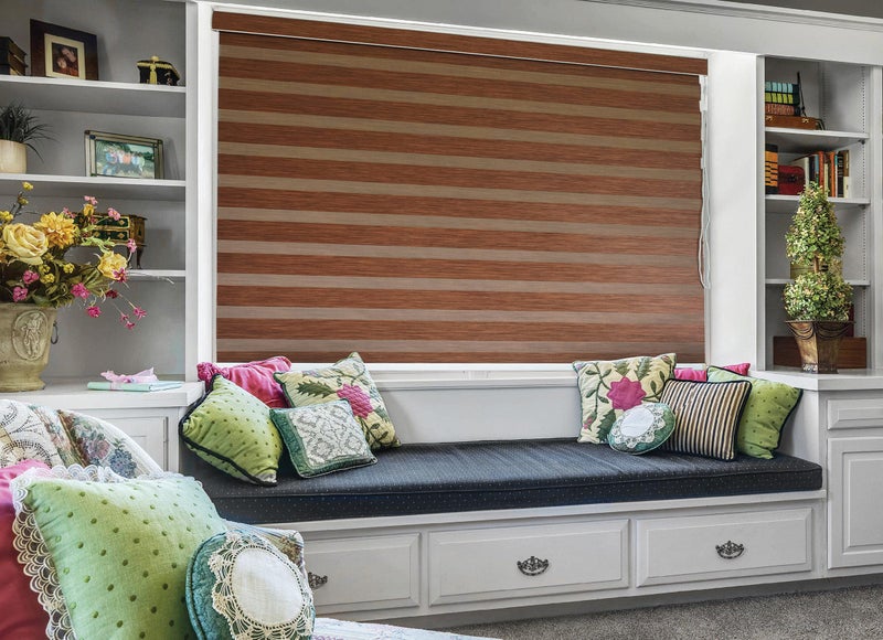 ZEBRA BLINDS Polyester Curtain for Windows Or Outdoor Décor, Wood, W90 X H130 CM - Image 3
