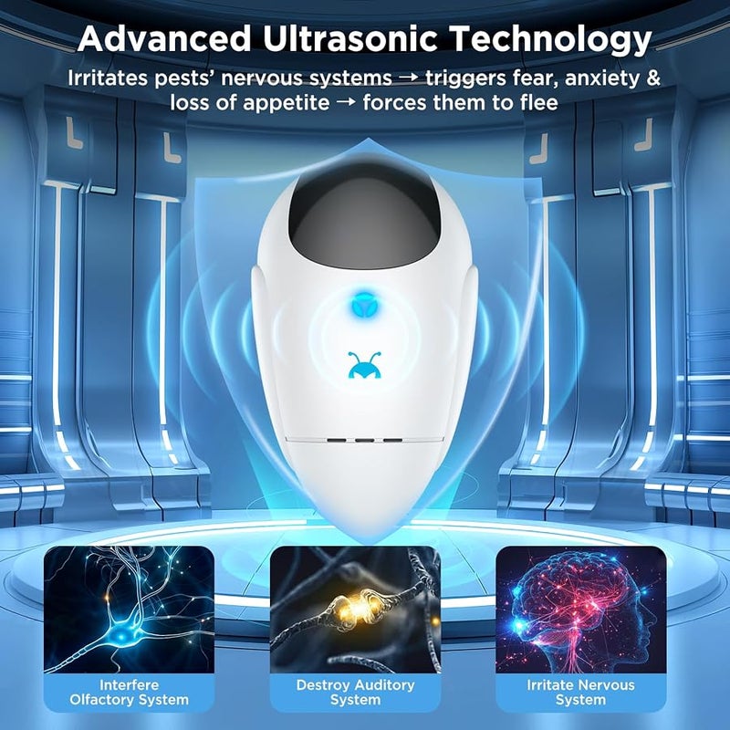 Neatmaster 2026 Upgraded Ultrasonic Repeller Pest & Insect Indoor Repeller, Pest Control for Roach, Rodent, Bugs, Mosquito, Mice, Spider, Ant, Electronic Plug in Mouse Repellent, 4 Packs - Image 3
