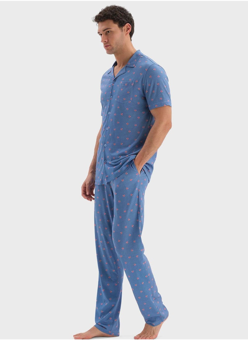 dagi - Nightwear Shirt & Trouser Set - Image 1