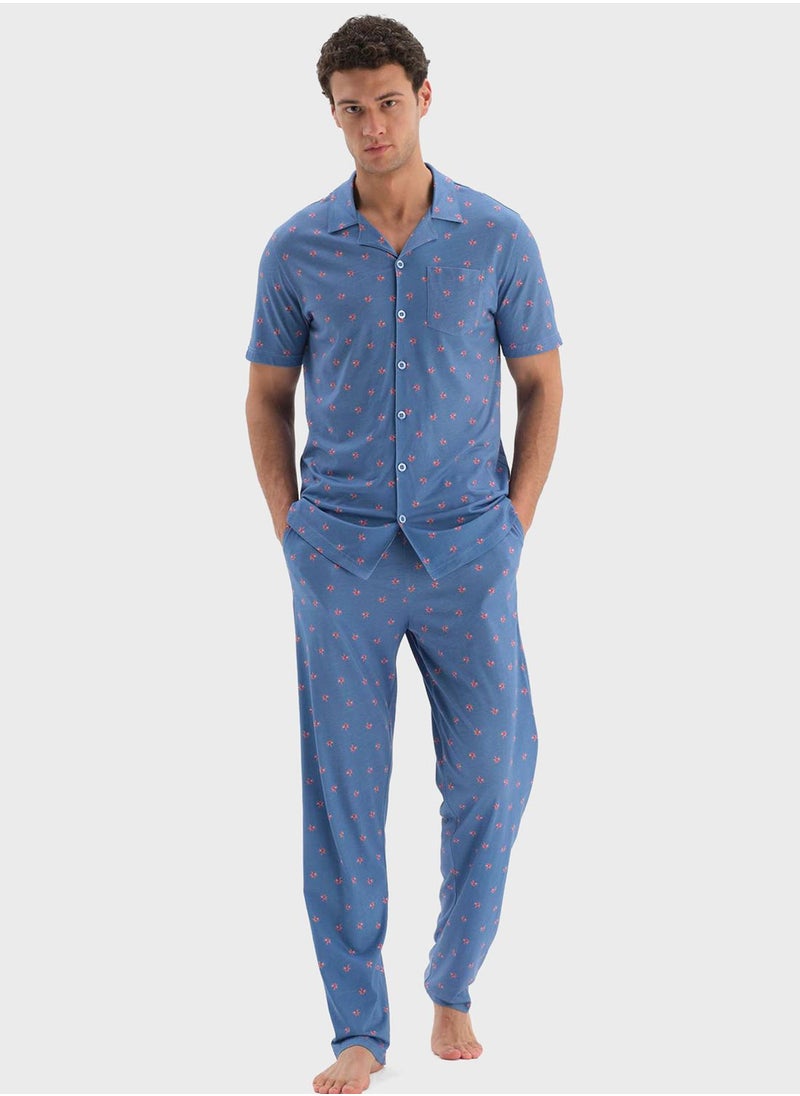 dagi - Nightwear Shirt & Trouser Set - Image 1