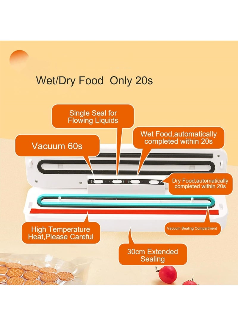 Automatic Vacuum Sealer Machine With 30 Bags （20cm*25cm） White color  - Image 4