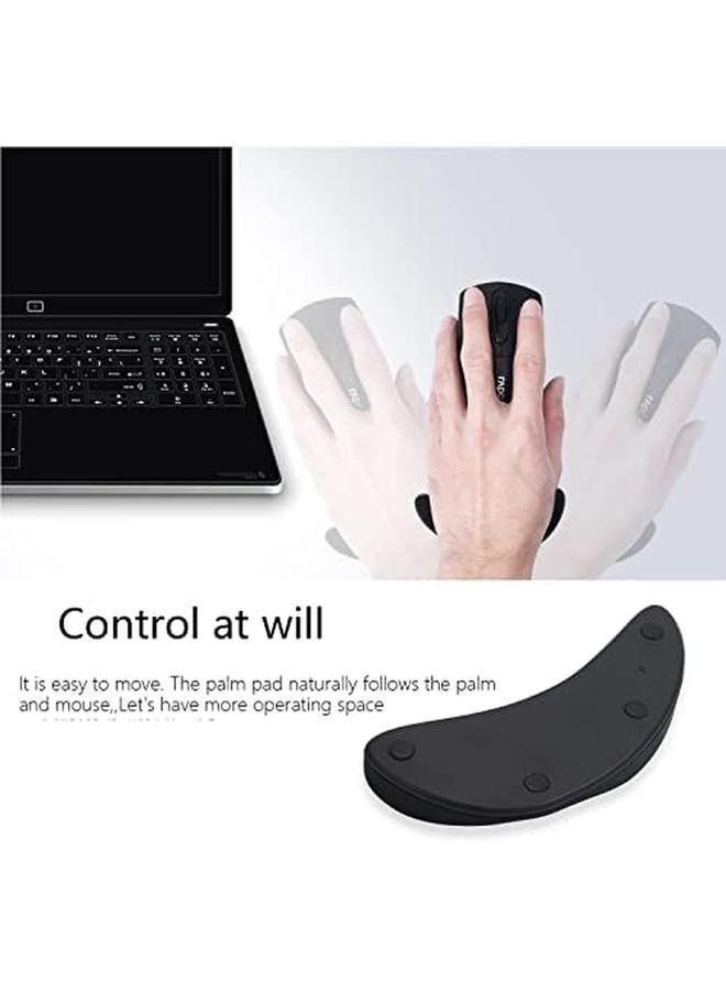 erorex 2 Pcs Ergonomic Gliding Palm Rest Soft Cooling Material Sliding Wrist Pad That Moves With Your Mouse For Office Computer Laptop Mac Easy Typing Pain Relief Wrist Rest Black - Image 2