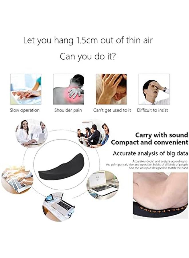 erorex 2 Pcs Ergonomic Gliding Palm Rest Soft Cooling Material Sliding Wrist Pad That Moves With Your Mouse For Office Computer Laptop Mac Easy Typing Pain Relief Wrist Rest Black - Image 3
