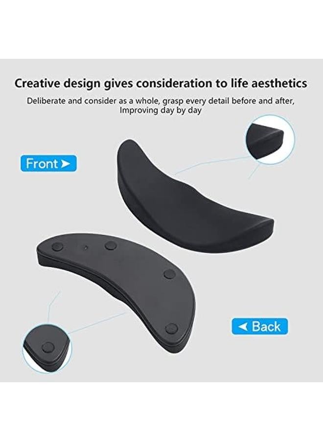 erorex 2 Pcs Ergonomic Gliding Palm Rest Soft Cooling Material Sliding Wrist Pad That Moves With Your Mouse For Office Computer Laptop Mac Easy Typing Pain Relief Wrist Rest Black - Image 5