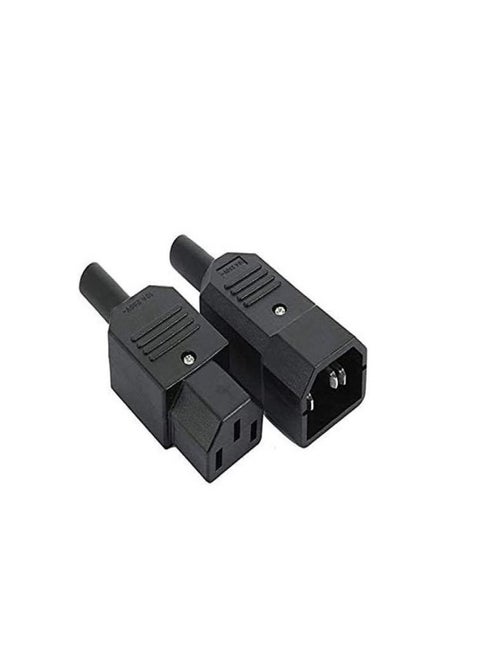 Mdeper C13 C14 Power Plug AC250V 10A 3 Pins Terminals Panel Mount IEC C14 Male C13 Female Inline Adapter Plug Power Socket Connectors