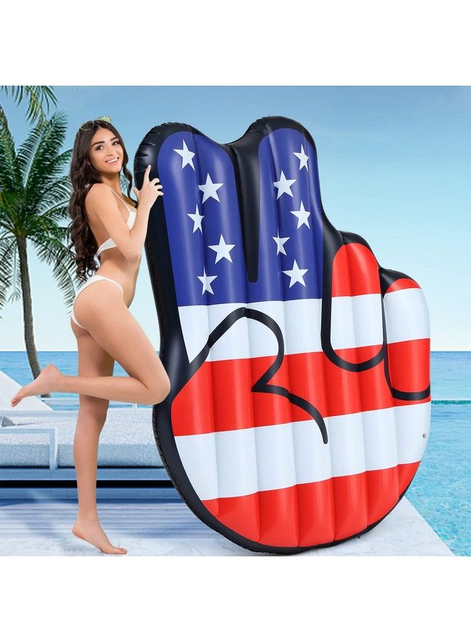 ThinkMax Large Pool Float Usa Pool Floats Pool Floaties Adult Size American Flag Pool Float For Adults & Kids (72X52X8) - Image 4