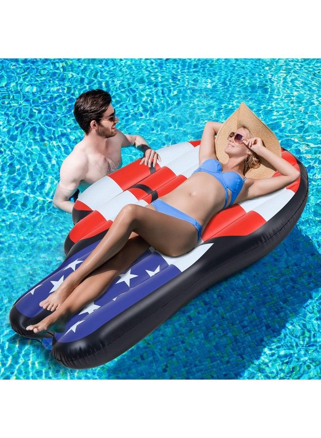 ThinkMax Large Pool Float Usa Pool Floats Pool Floaties Adult Size American Flag Pool Float For Adults & Kids (72X52X8) - Image 5