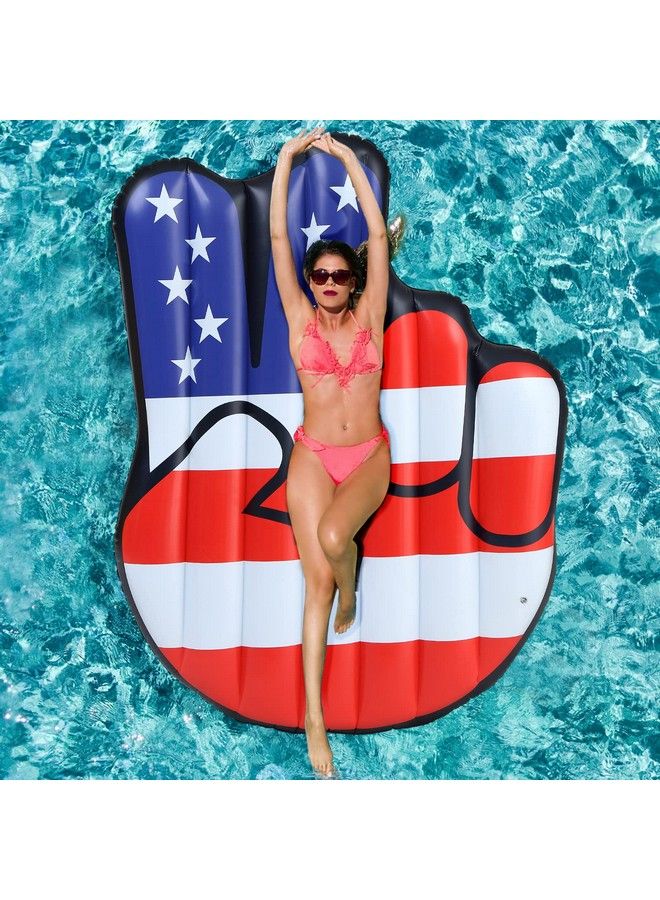 ThinkMax Large Pool Float Usa Pool Floats Pool Floaties Adult Size American Flag Pool Float For Adults & Kids (72X52X8) - Image 1