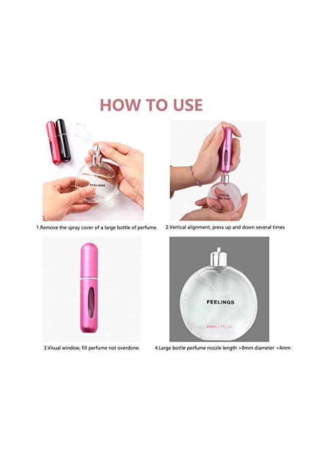 ORiTi - 3 Pcs Empty Spray Bottle of 5ml Refillable Perfume Spray Multicolor - Image 1