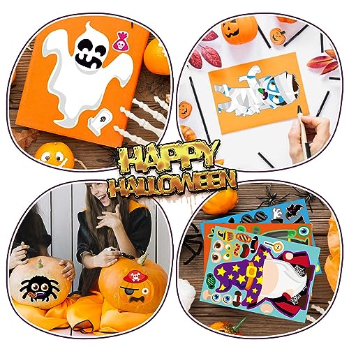 DUJAA 48 PCS Halloween Make-a-face Stickers Halloween Characters Stickers for Kids Make Your Own Mix and Match Sticker DIY Crafts Decorating Toy Sticker Trick or Treat Party Game Activities - Image 5