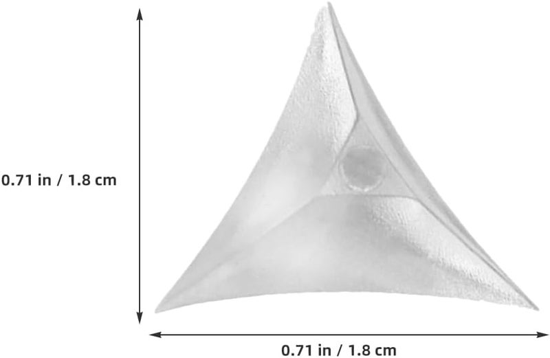 HOMSFOU 200pcs Stair Inside Corner Clear Dust Guards Decorative Triangle Drawer Furniture Corner for Drawer Cabinet Wardrobe 070x070x015in - Image 2