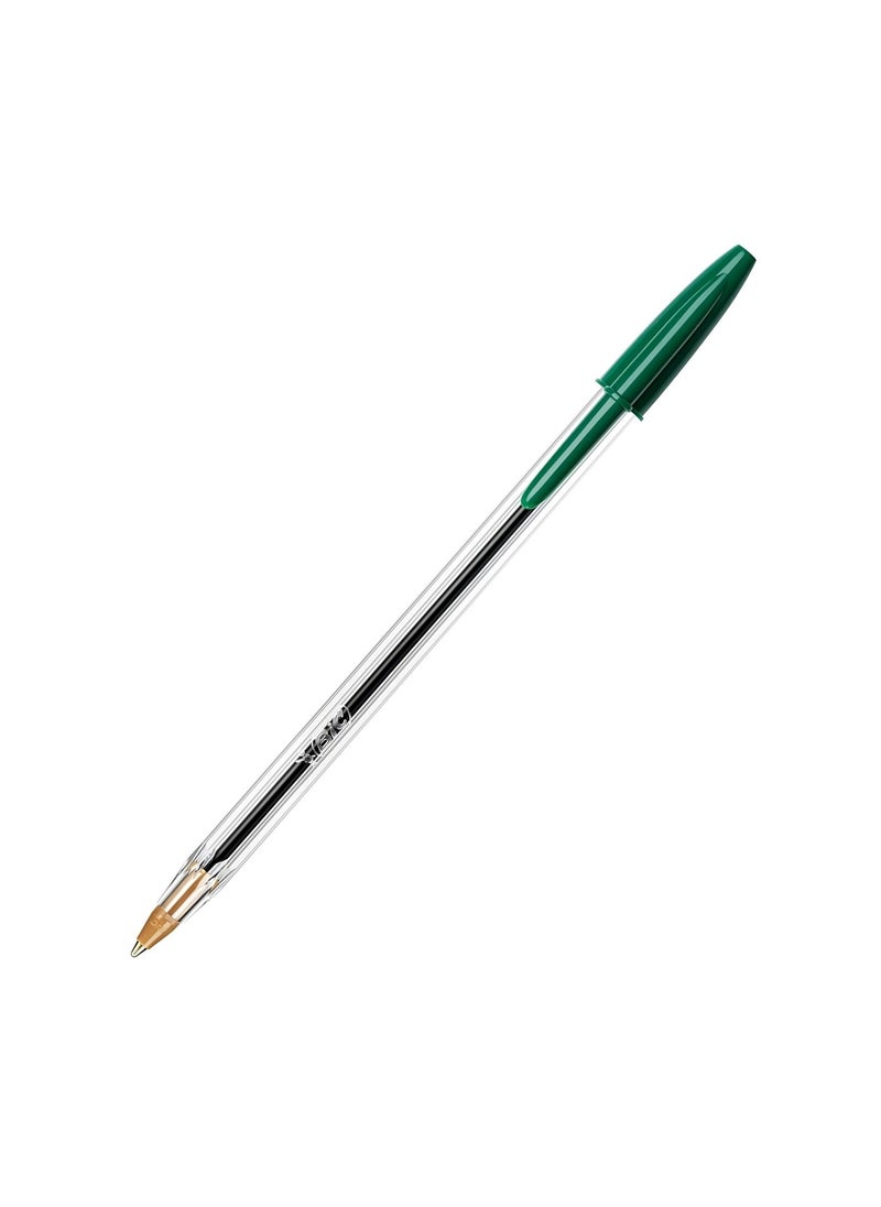Bic 10-Piece Cristal Medium 1.0mm Tip Ballpoint Pen Green Ink  - Image 2