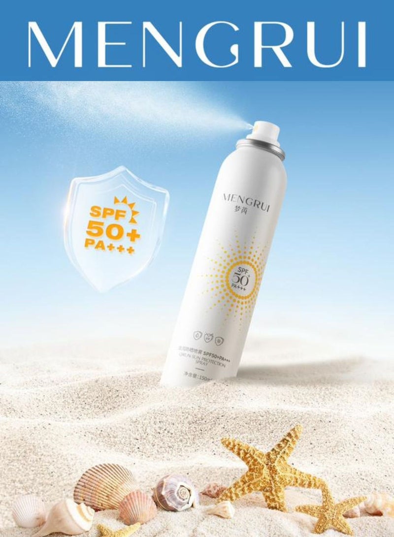 مينجوري Mengrui Hydration Weightless Continous Spray Sunscreen SPF 50 150ml - Image 2