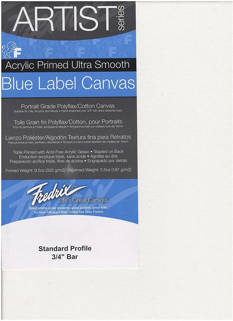 Fredrix Fredrix 5606 Ultra Smooth Stretched Canvas 14 by 18Inch 