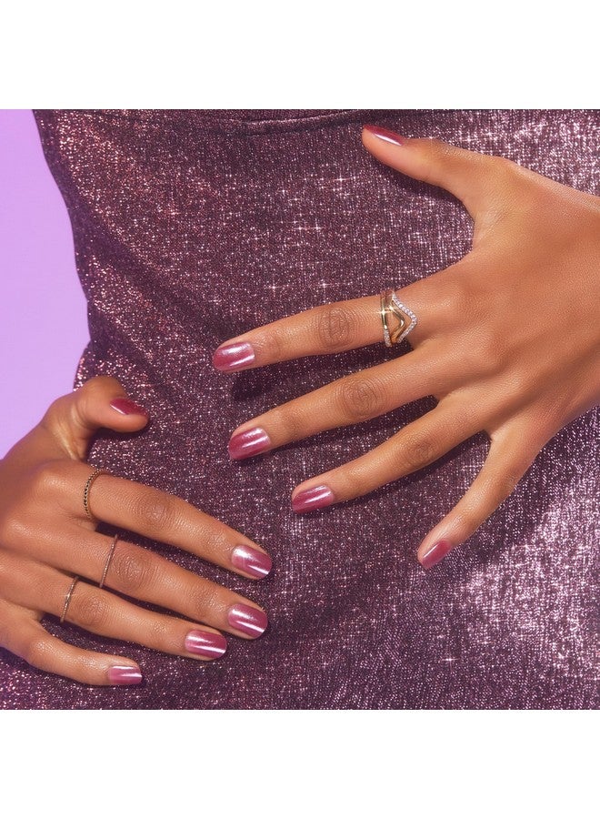 DASHING DIVA Glaze Nail Strips - Sangria Glaze | Works With Any Led Nail Lamp | Long Lasting, Semicured Gel Nail Strips | Contains 34 Salon Soft Plum Nail Wraps, 1 Prep Pad, 1 Nail File - Image 4