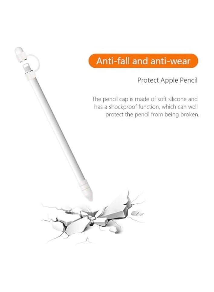 PROMASS Accessories for Apple Pencil Cap Holder, Anti Loss Silicone Pencil Nib 3-Piece Case, Non-Magnetic 2-in-1 Cap Charging Adapter Compatible  - Image 2