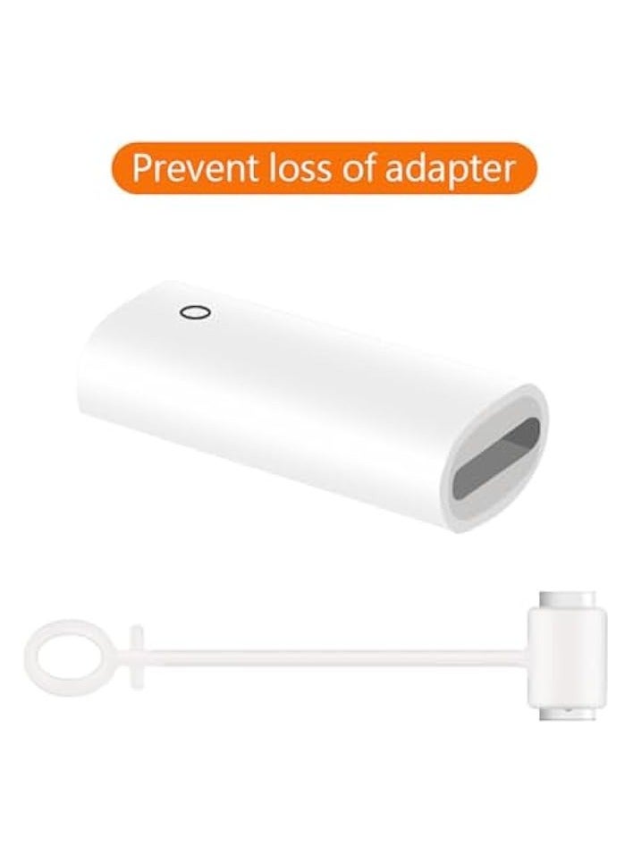 PROMASS Accessories for Apple Pencil Cap Holder, Anti Loss Silicone Pencil Nib 3-Piece Case, Non-Magnetic 2-in-1 Cap Charging Adapter Compatible  - Image 5