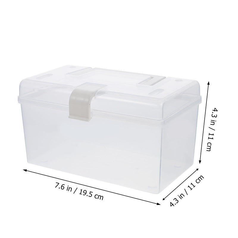 Large Capacity Portable Mask Storage Box with Lid Plastic Face Mask Container for Desk Countertop - Image 3