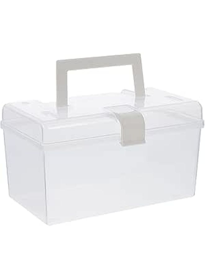 Large Capacity Portable Mask Storage Box with Lid Plastic Face Mask Container for Desk Countertop - Image 1