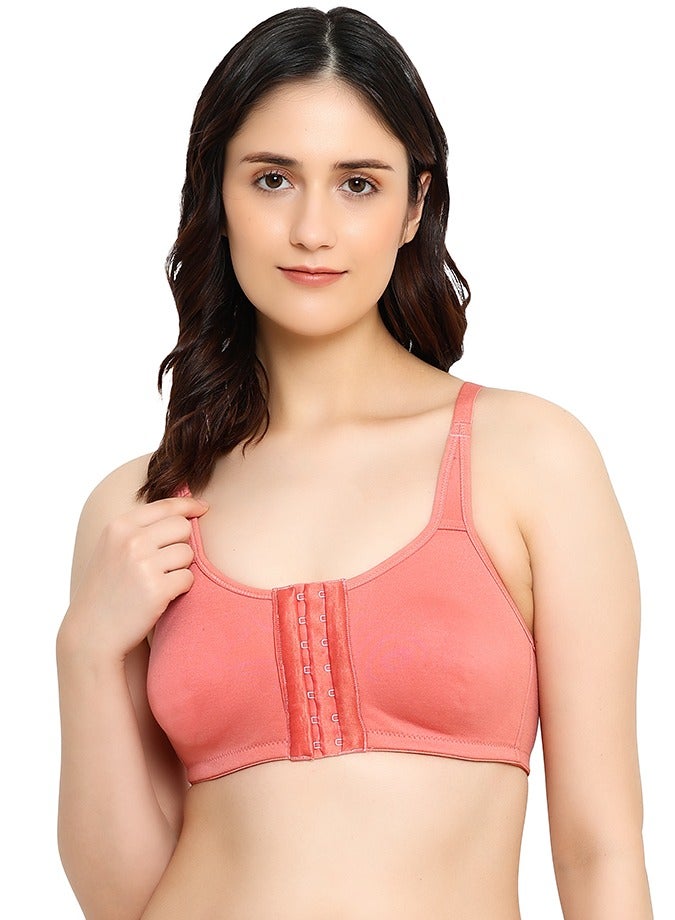 RAJNI Women's Bra D Cup Front Opening Soft PolyCotton Seamless Light Padded Full Coverage Natural Lift Wire-free Plus Size Pack of 2 - Image 3