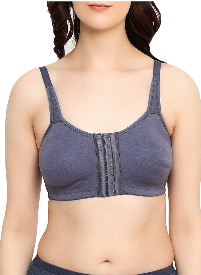 RAJNI Women's Bra D Cup Front Opening Soft PolyCotton Seamless Light Padded Full Coverage Natural Lift Wire-free Plus Size Pack of 2 - Image 4