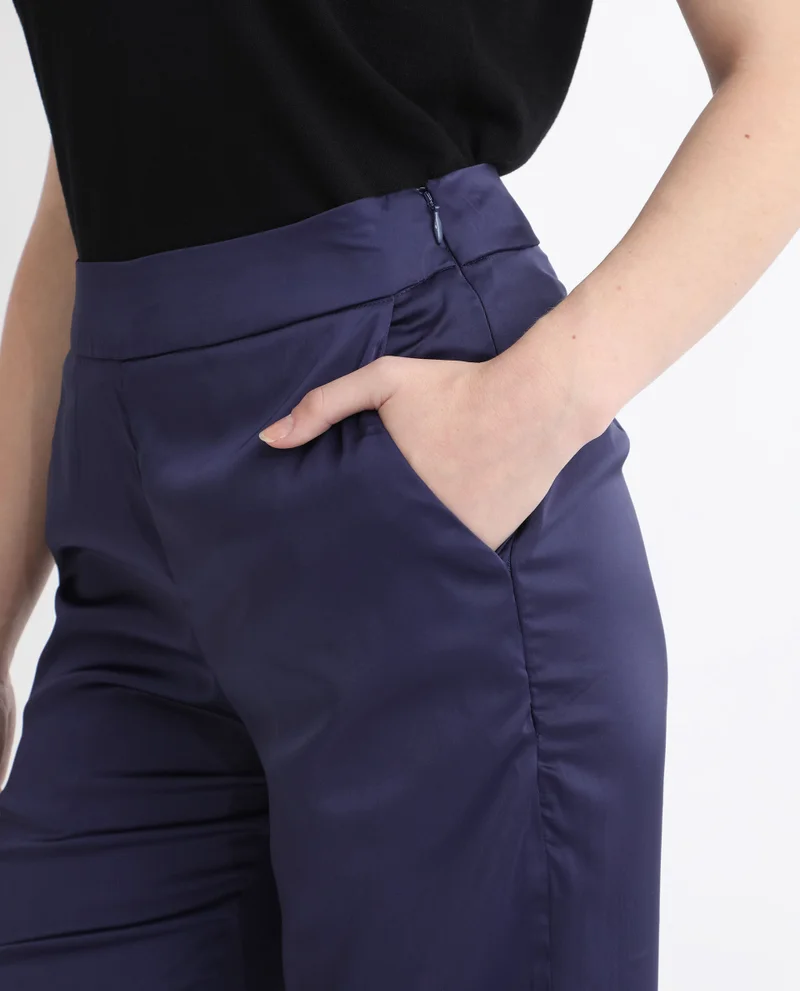 Rareism Women's Modern Geometry Straight Leg Trousers