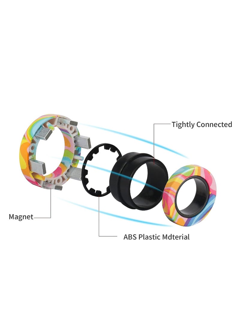 JOGAMS Magnetic Rings Fidget Toy Set, Idea ADHD Fidget Toys, Adult Fidget Magnets Spinner Rings for Anxiety Relief Therapy, Fidget Great Gift for Adults Teens Kids  - Image 4