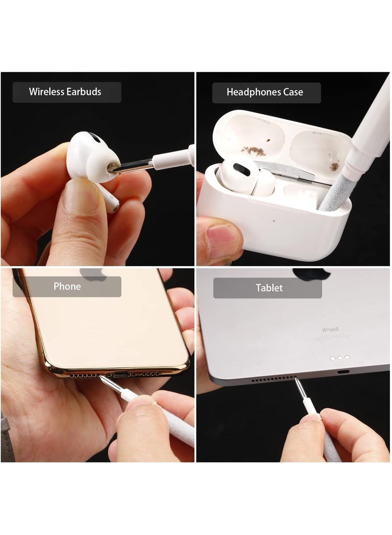 Yesimla Cleaner Kit for Airpods,Earbuds Cleaning kit for Airpods Pro 1 2 3, Multi-Function Cleaning Tool with Brush for Wireless Earphones Bluetooth Headphones Camera and iPhone,Bluetooth Earphone Cleaning Pen Kit for pad, Portable Cleaner Pen for Cleaning The Dust in Earphone, Camera, Mobile Phone,Pad - Image 4