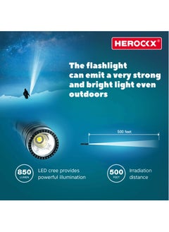 HEROCKX Flashlight Rechargeable LED Flashlights High Lumens, 20000 Lumens Super Bright Tactical Handheld Flashligh powerful, Zoomable, Waterproof, Long Lasting Flashlight for Hiking Camping Gift  - Image 2