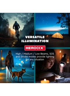 HEROCKX Flashlight Rechargeable LED Flashlights High Lumens, 20000 Lumens Super Bright Tactical Handheld Flashligh powerful, Zoomable, Waterproof, Long Lasting Flashlight for Hiking Camping Gift  - Image 5