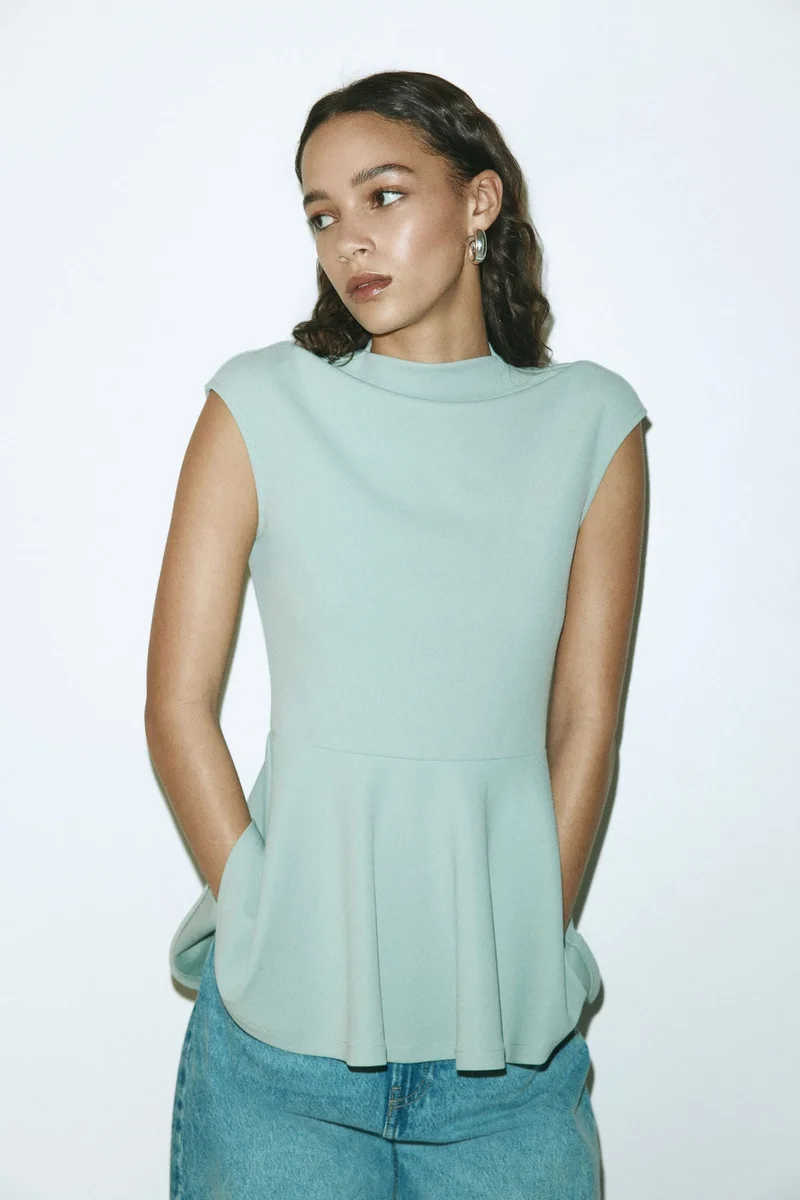 H&M Ponte di Roma peplum top