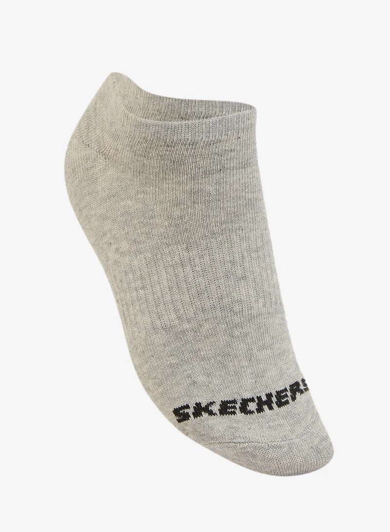 SKECHERS 3 Pack Non-Terry No-Show Socks