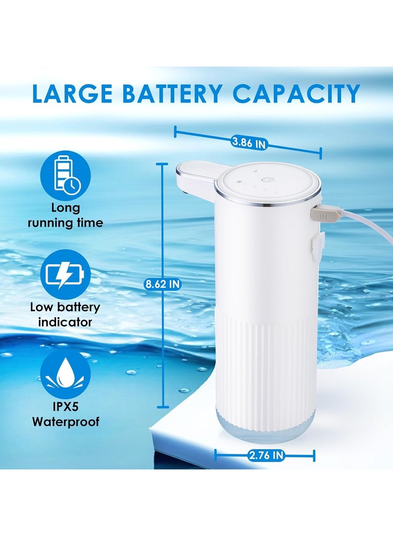 عام موزع صابون رغوي أوتوماتيكي - موزع صابون يدوي كهربائي رغوي بـ 4 مستويات ضبط قابلة للتعديل، شحن عبر USB، تشغيل بدون لمس، سعة 13.5 أونصة، للحائط أو سطح المنضدة، للحمام والمطبخ - Image 5