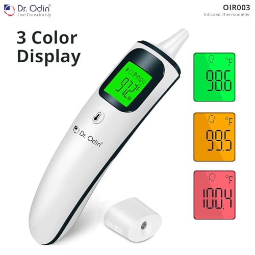 Dr.Odin Dr. Odin OIR003 Non-Contact Digital Infrared Thermometer for Forehead & Ear – Dual Mode, Smart Color Display, Instant Reading, Safe & Hygienic, Memory Function, Ideal for Baby, Kids & Adults - Image 3