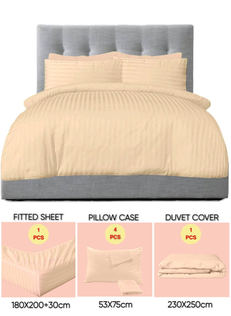 Blueberry 6 Pieces King Size Bed Sheet Set With Duvet Cover Bedding Set  - Image 1