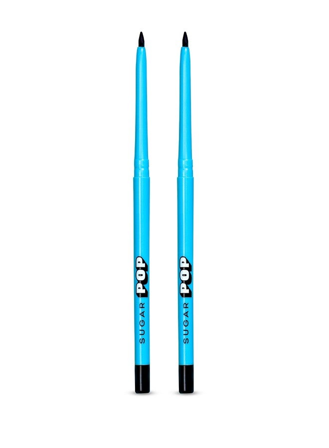 SUGAR POP Longwear Kajal Matte Finish, Intense Dark Kohl Kajal Long Lasting, Smudge Proof Pencil, Water Proof, Single Stroke Velvet Finish Lasts Up To 16Hrs - 01 Black (Pack Of 2) - Image 1