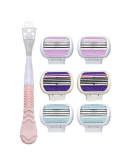 Golau Women's shaver single handle+6 replacement blades  - Image 1
