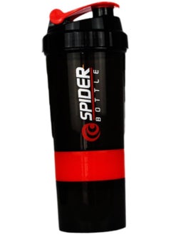 SPIDER Protein Shaker Bottle with Blender Cup for Protein Mixes 500ml Mixer Bottle for Gym Outdoor Pre-Workout and Travel  - Image 1