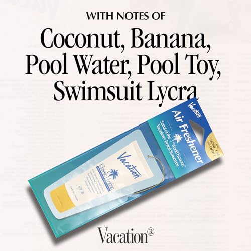 Vacation Hanging Air Freshener, Award-Winning Signature Sunscreen Scent, Deodorizer for Car, Home & Office (Pack of 3) - Image 5