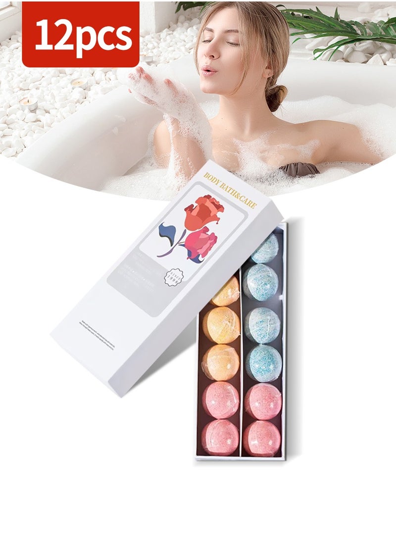 CMX 12-piece bath bubble ball set, suitable for women, men and children. Long-lasting floating substances, relaxing aromatherapy, moisturizing dry skin, rich in pure essential oils, healing properties  - Image 1