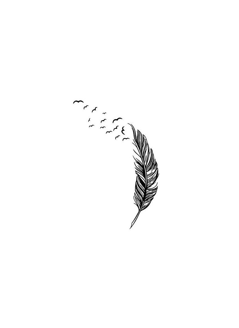 erorex Feather Wall Sticker Removable Waterproof Wall Decals Creative Home Decoration  - Image 3