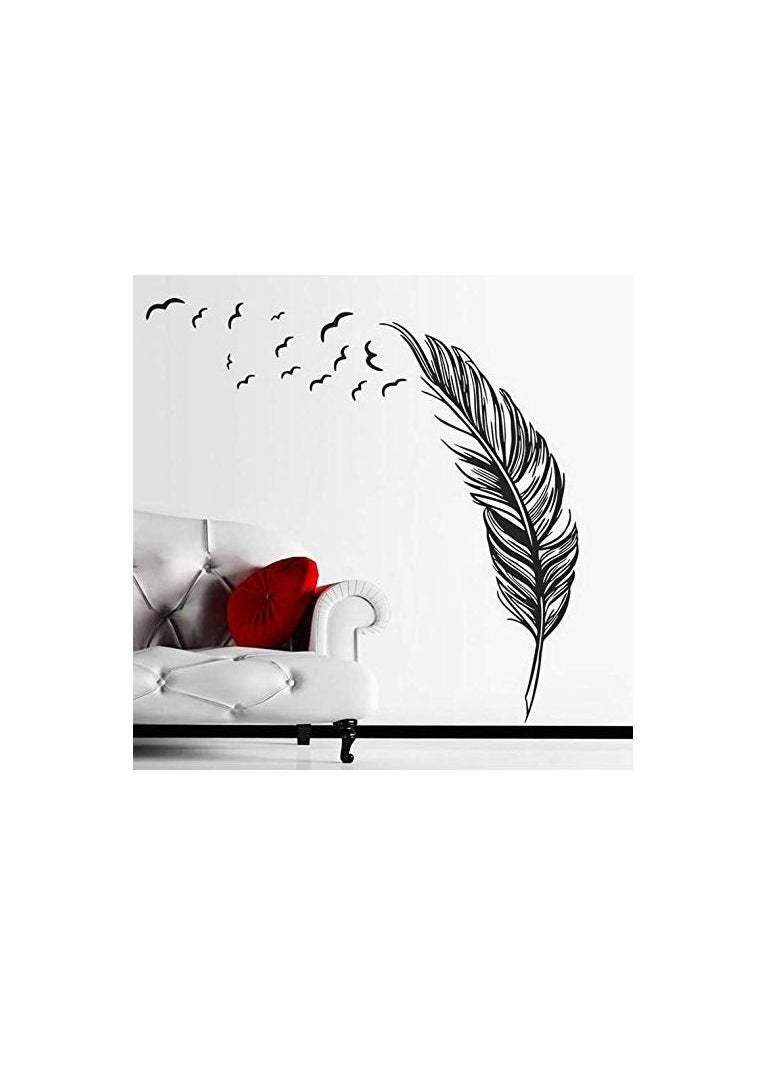 erorex Feather Wall Sticker Removable Waterproof Wall Decals Creative Home Decoration  - Image 2