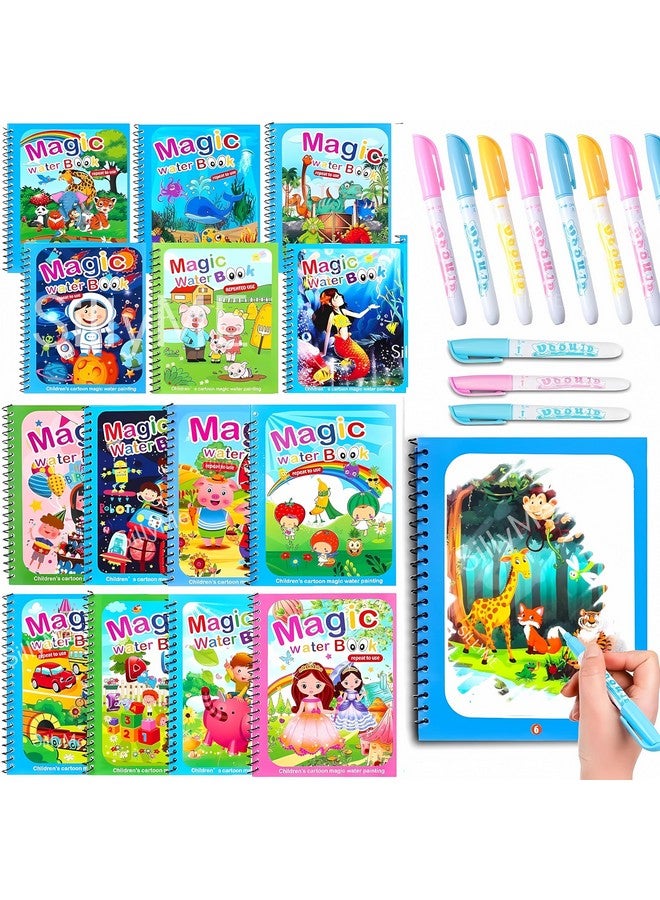 سيلي مي 6 قطع هدايا عيد ميلاد للأطفال - كتاب سحري قابل لإعادة الاستخدام للأطفال - سريع الجفاف - كتاب تلوين ورسم - كتاب سحري مائي للأطفال مع قلم مائي - أفضل هدايا عيد ميلاد للأطفال بكميات كبيرة - Image 1