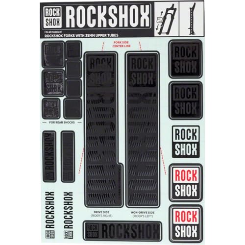 RockShox Decal Kit 35mm Stealth Black