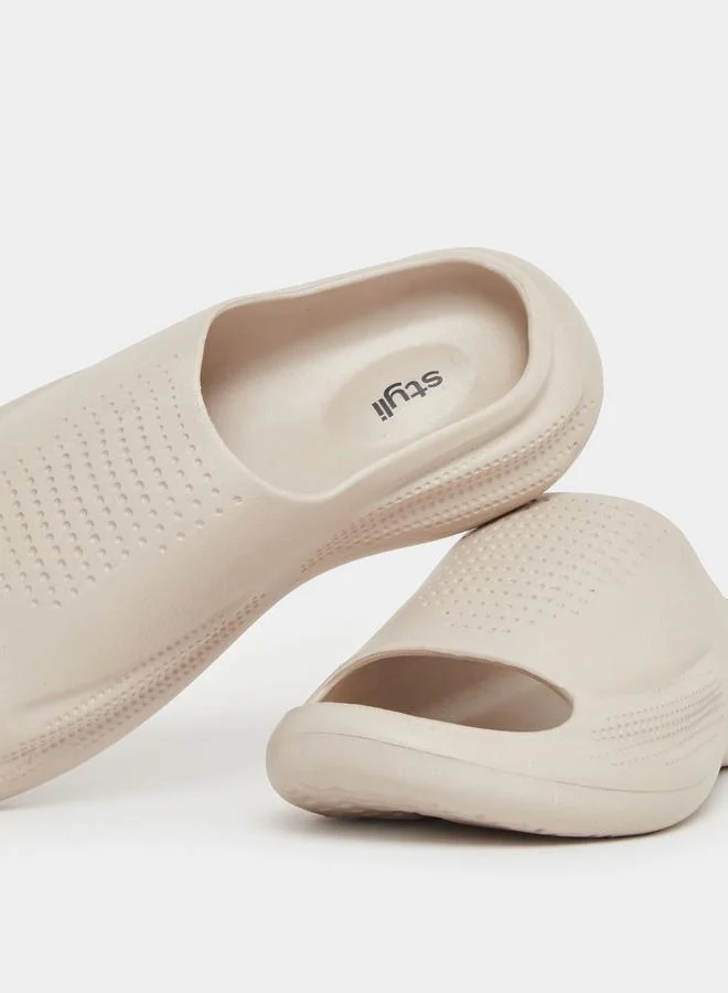 Styli Styli Perforated Open Toe Slip-On Slides