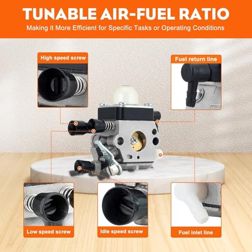 Hipa FS55R Carburetor for STHIL FS55R FS45 FS38 HS45 FS55 KM55R FS46 FS55RC FS 55R HS 45 FS 38 FS 45 FC55 FS45C HL45 FS46C KM55 FS55C FS55T FS45L String Trimmer Weedeater Parts - Image 3