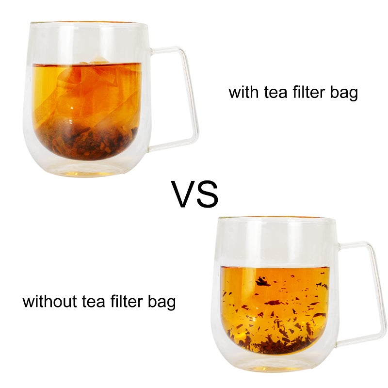 Numola Unbleached Tea Filter Bags for Loose Leaf Tea, Biodegradable and Compostable Tea Bags Empty, Wood Pulp Filter Paper Organic Tea Infuser Bag Disposable Drawstring 100 Pcs (3.2'' x 4.2'') - Image 4
